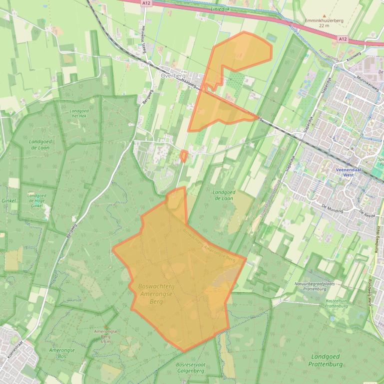 Kaart van postcodegebied 3959AT.