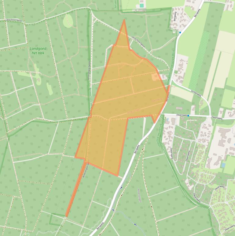Kaart van postcodegebied 3959AZ.