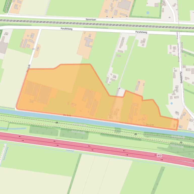 Kaart van postcodegebied 3959BE.