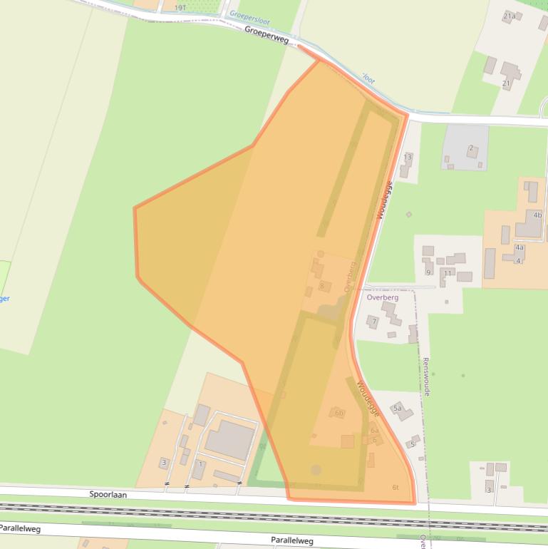 Kaart van postcodegebied 3959BJ.