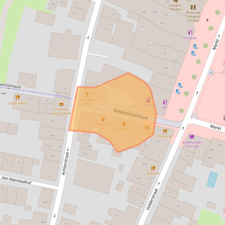 Kaart van postcodegebied 3961BE.