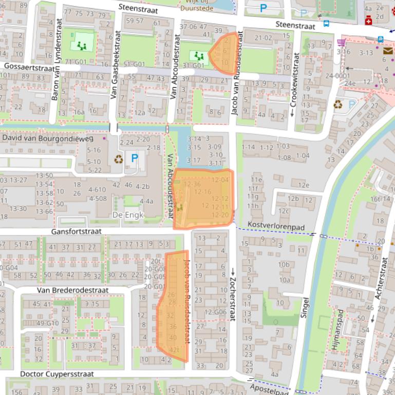 Kaart van postcodegebied 3961CM.