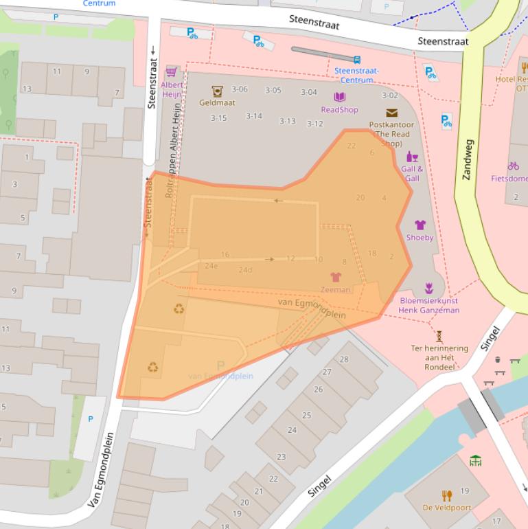 Kaart van postcodegebied 3961CZ.