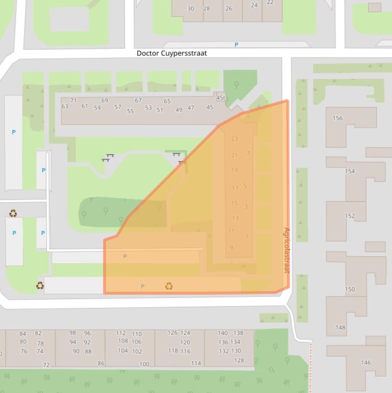 Kaart van postcodegebied 3961DA.