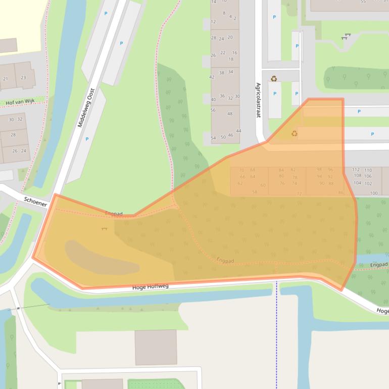 Kaart van postcodegebied 3961DD.