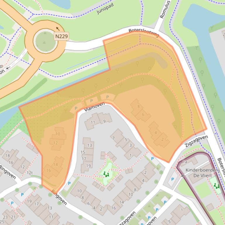 Kaart van postcodegebied 3961EB.