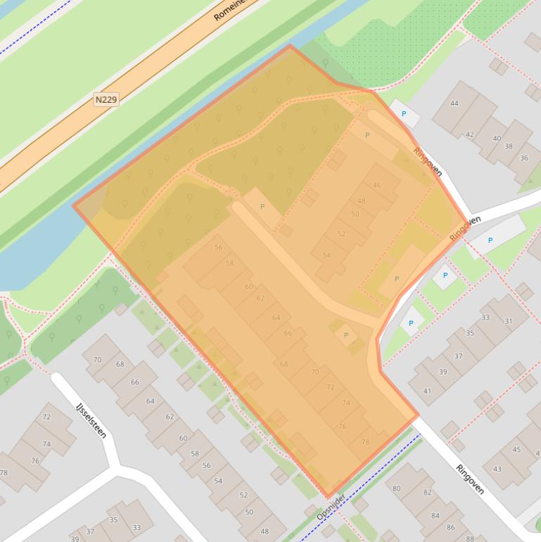 Kaart van postcodegebied 3961EK.