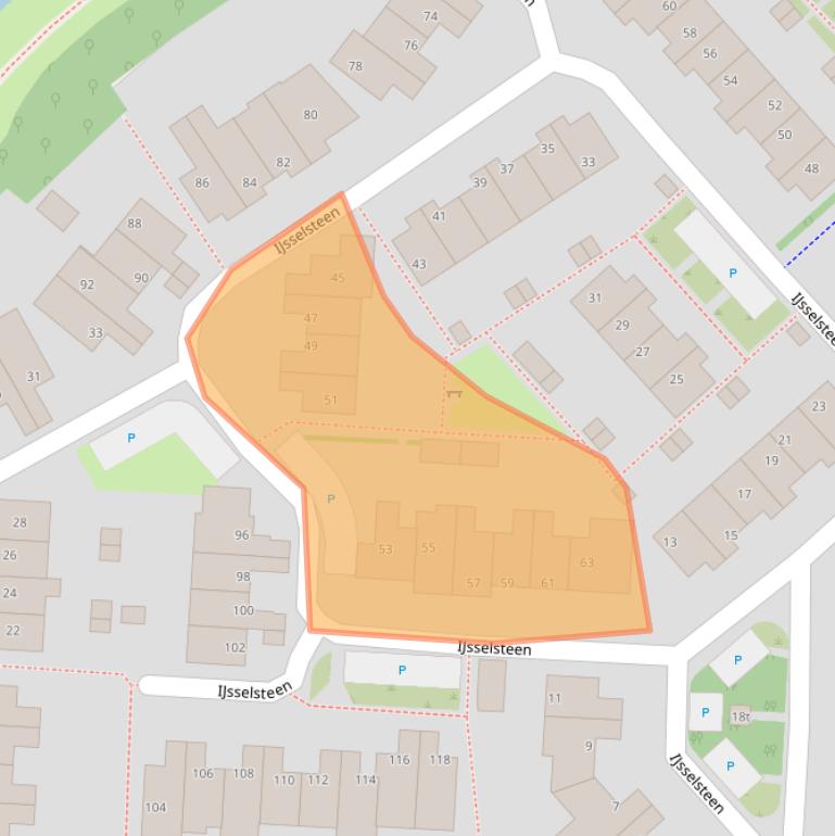 Kaart van postcodegebied 3961GB.