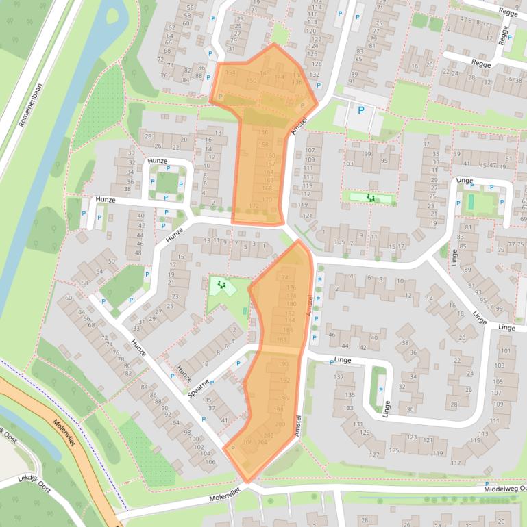 Kaart van postcodegebied 3961HM.