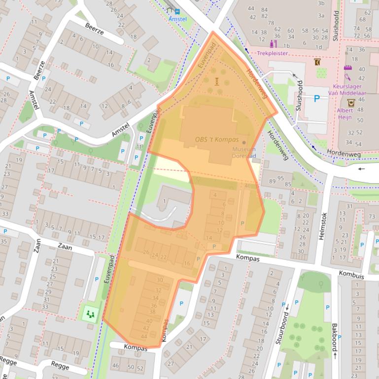 Kaart van postcodegebied 3961JJ.