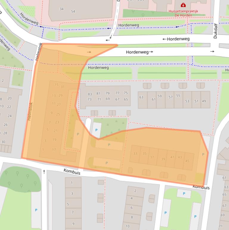 Kaart van postcodegebied 3961JL.