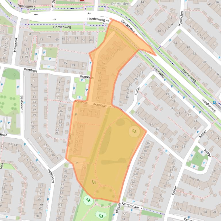 Kaart van postcodegebied 3961JM.