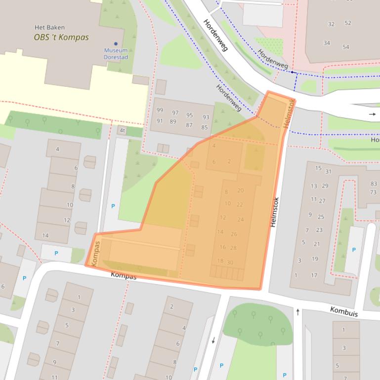 Kaart van postcodegebied 3961JZ.