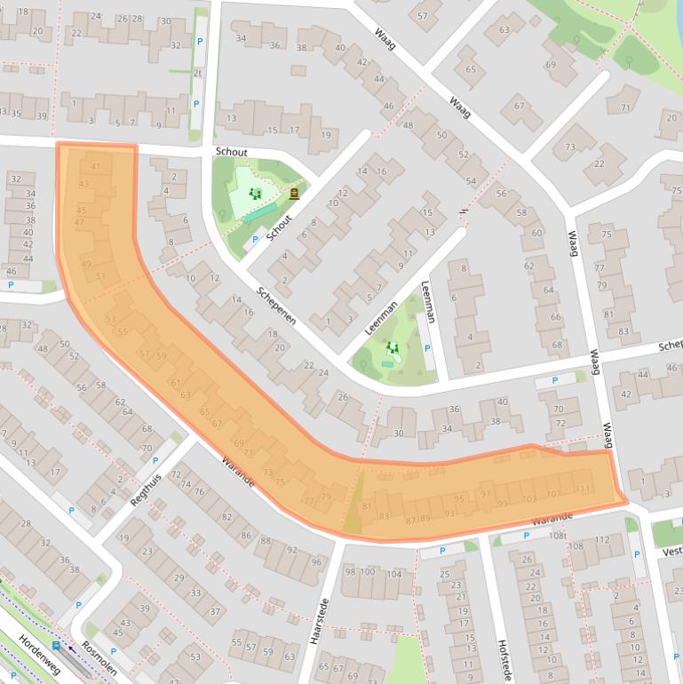 Kaart van postcodegebied 3961LC.