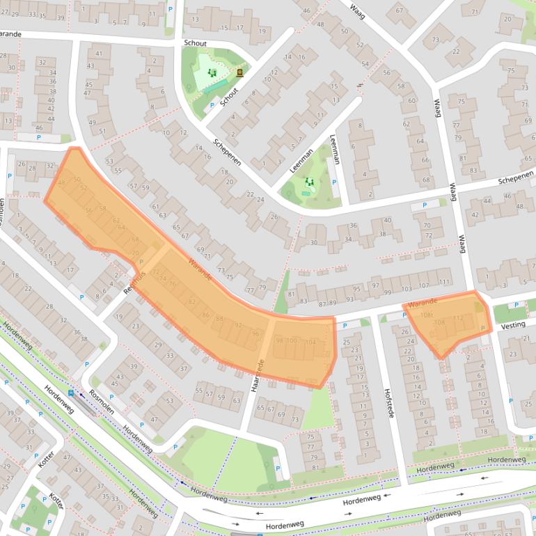 Kaart van postcodegebied 3961LE.