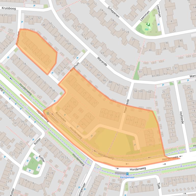 Kaart van postcodegebied 3961LH.