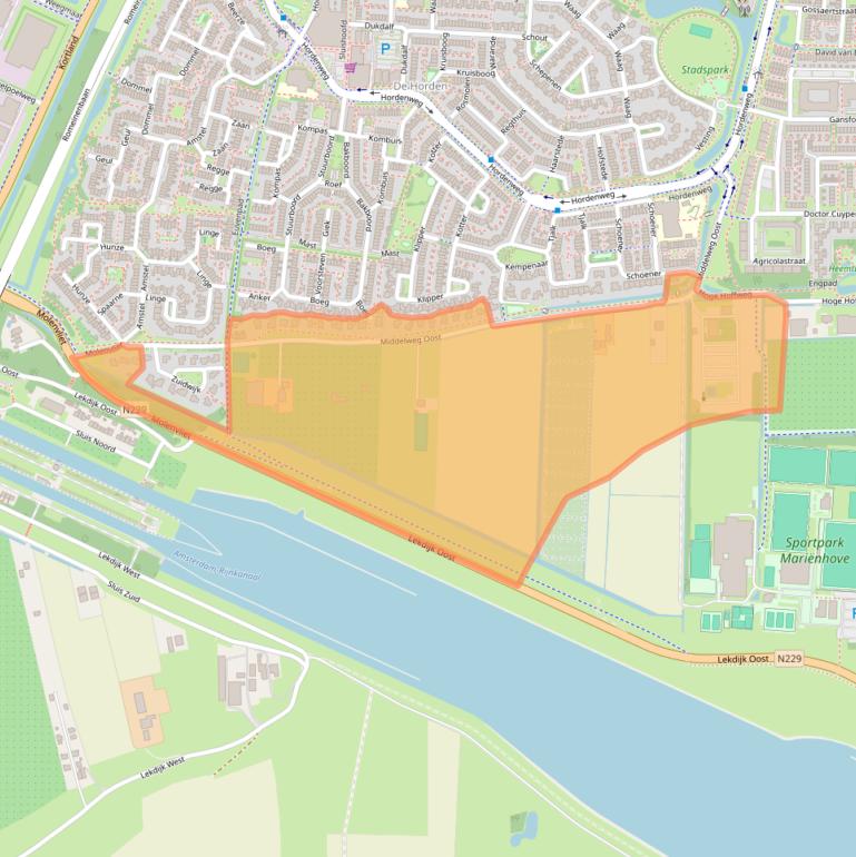 Kaart van postcodegebied 3961MG.