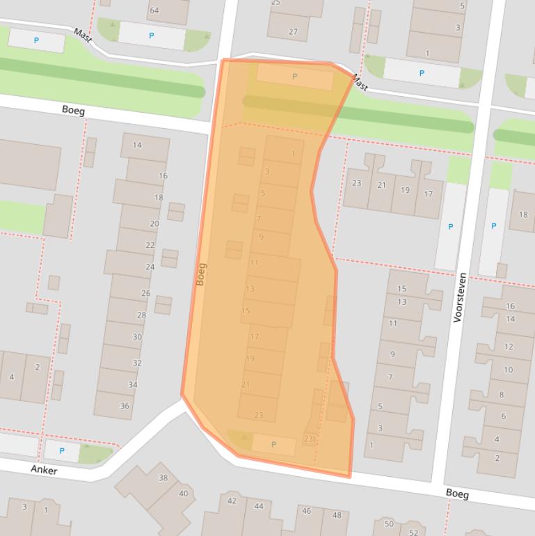 Kaart van postcodegebied 3961TA.