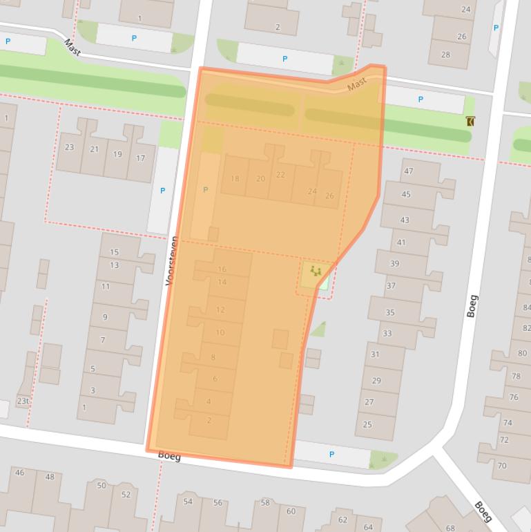 Kaart van postcodegebied 3961TH.