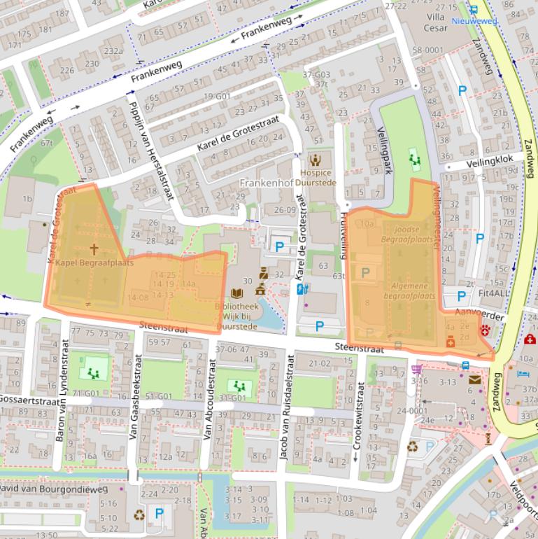 Kaart van postcodegebied 3961VP.