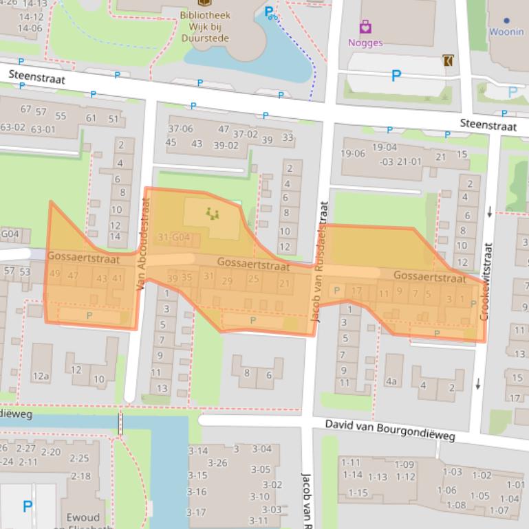 Kaart van postcodegebied 3961VW.