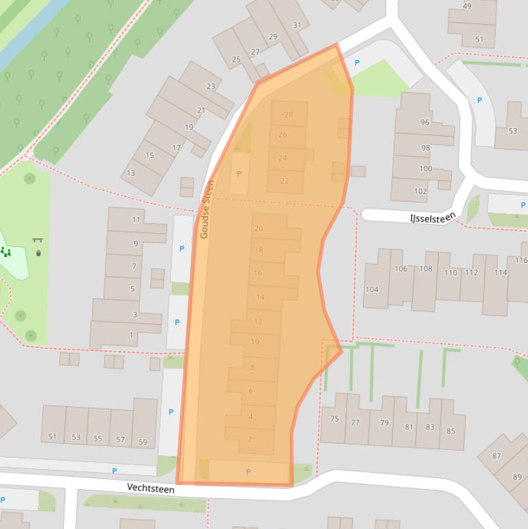 Kaart van postcodegebied 3961XR.