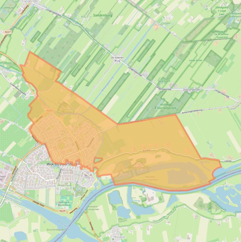 Kaart van postcodegebied 3962.