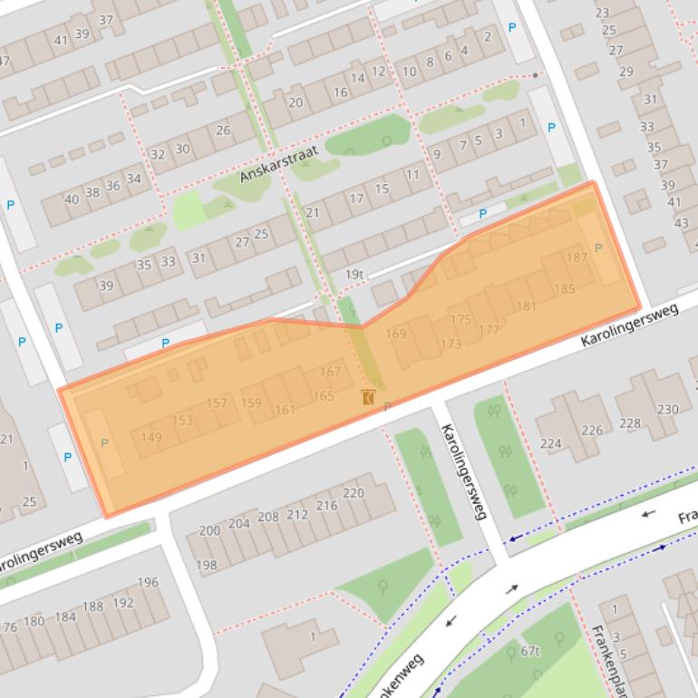Kaart van postcodegebied 3962AE.