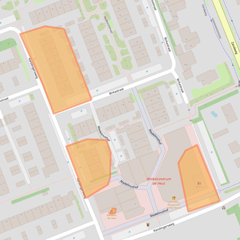 Kaart van postcodegebied 3962AH.