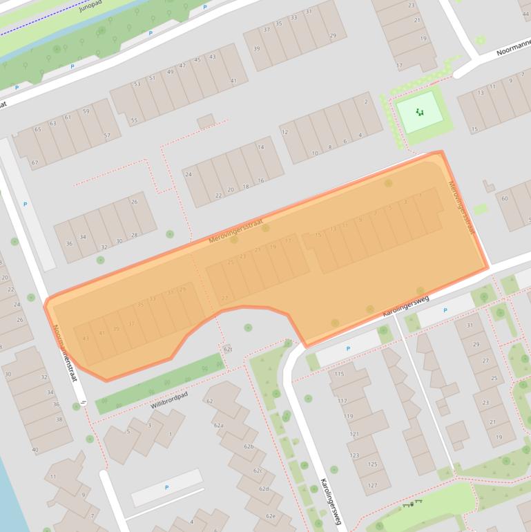 Kaart van postcodegebied 3962AR.