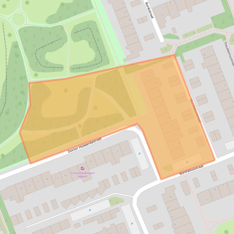 Kaart van postcodegebied 3962AW.