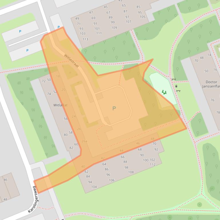 Kaart van postcodegebied 3962BA.