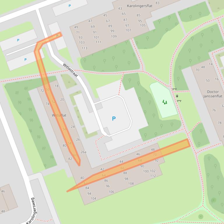 Kaart van postcodegebied 3962BB.