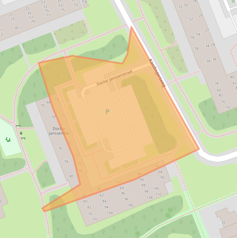 Kaart van postcodegebied 3962BE.