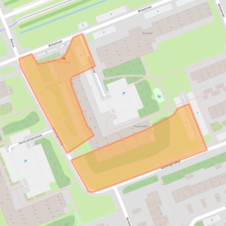 Kaart van postcodegebied 3962BL.