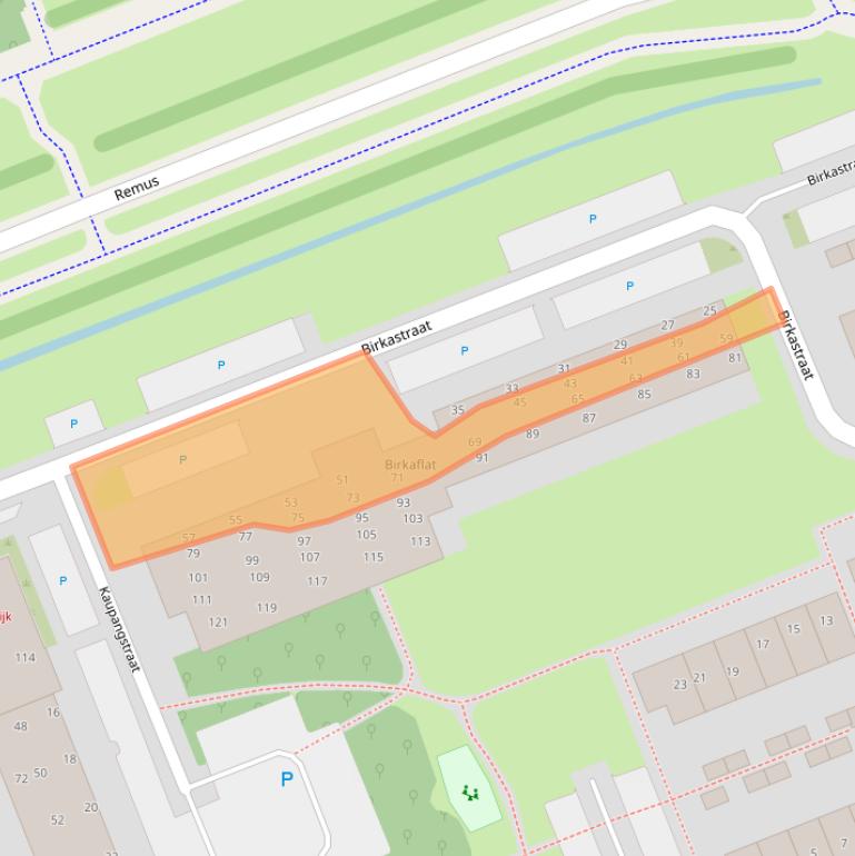 Kaart van postcodegebied 3962BN.
