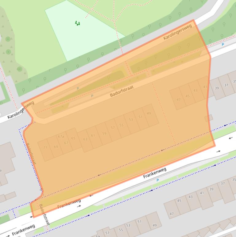 Kaart van postcodegebied 3962CC.