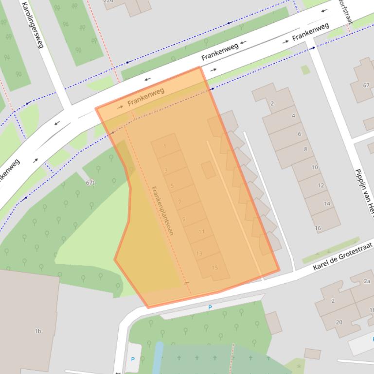 Kaart van postcodegebied 3962CG.