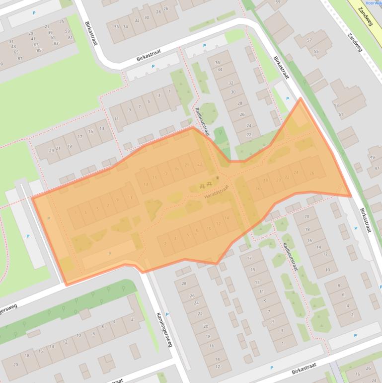 Kaart van postcodegebied 3962DA.