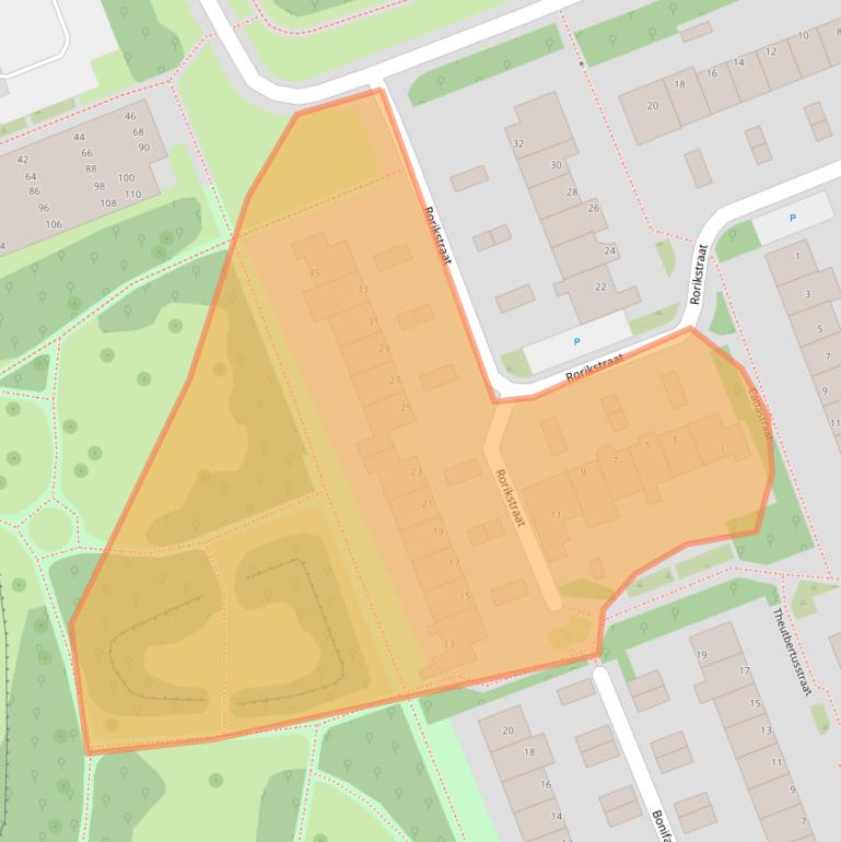 Kaart van postcodegebied 3962DD.