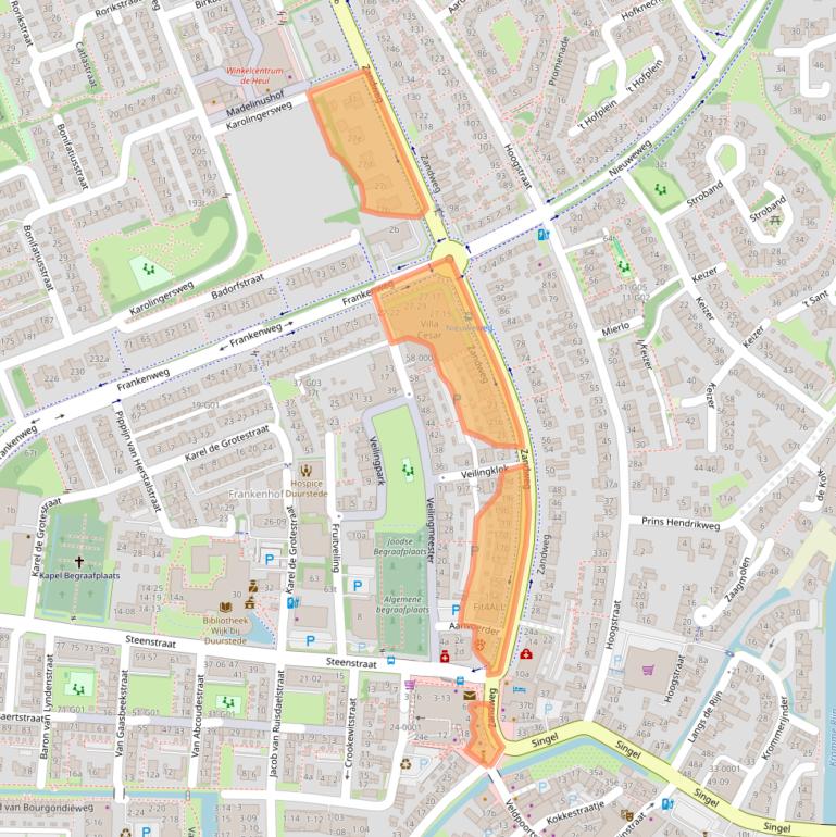 Kaart van postcodegebied 3962EA.