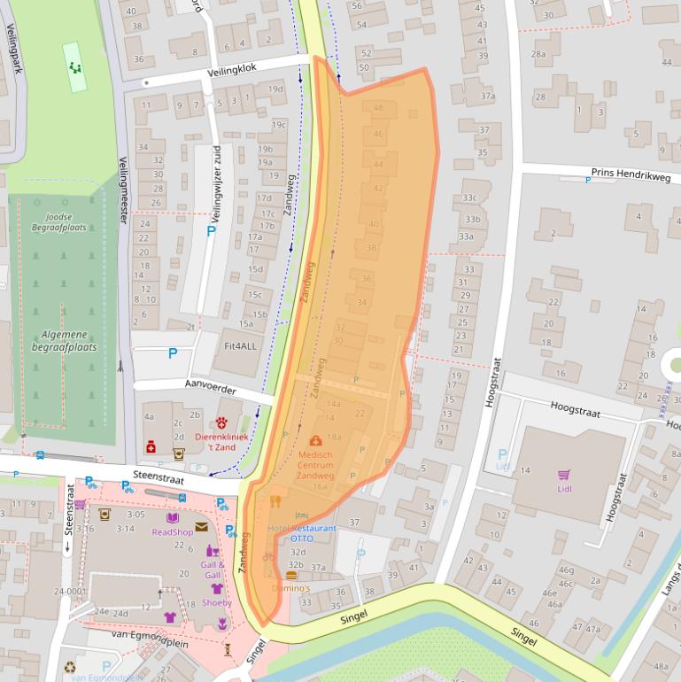 Kaart van postcodegebied 3962EC.