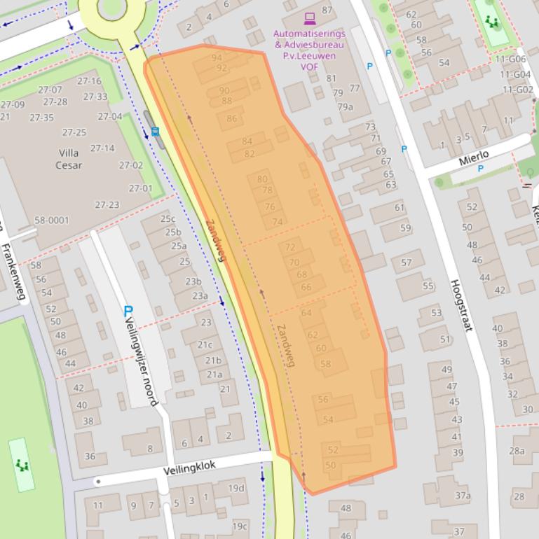 Kaart van postcodegebied 3962ED.