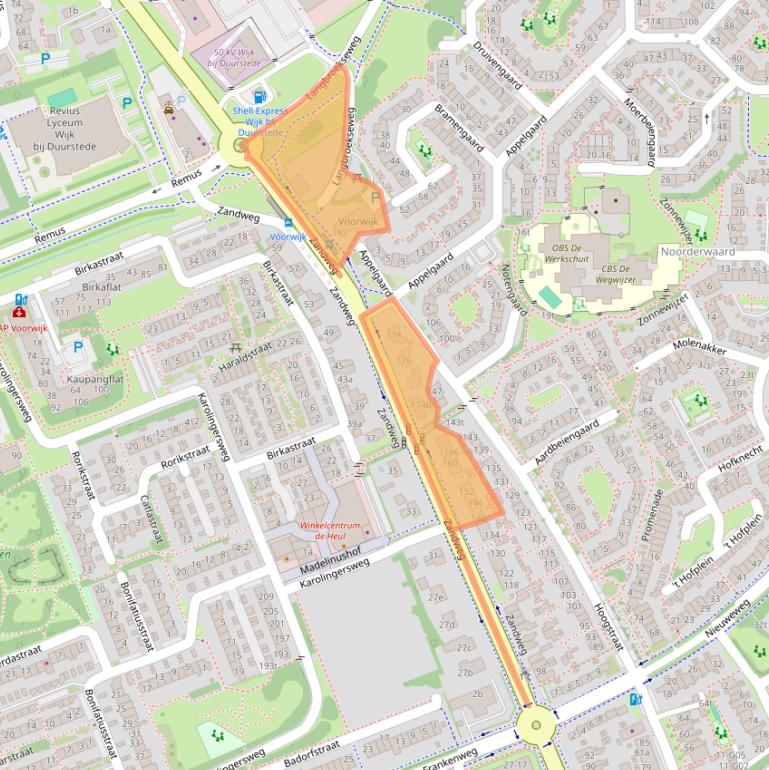 Kaart van postcodegebied 3962EG.