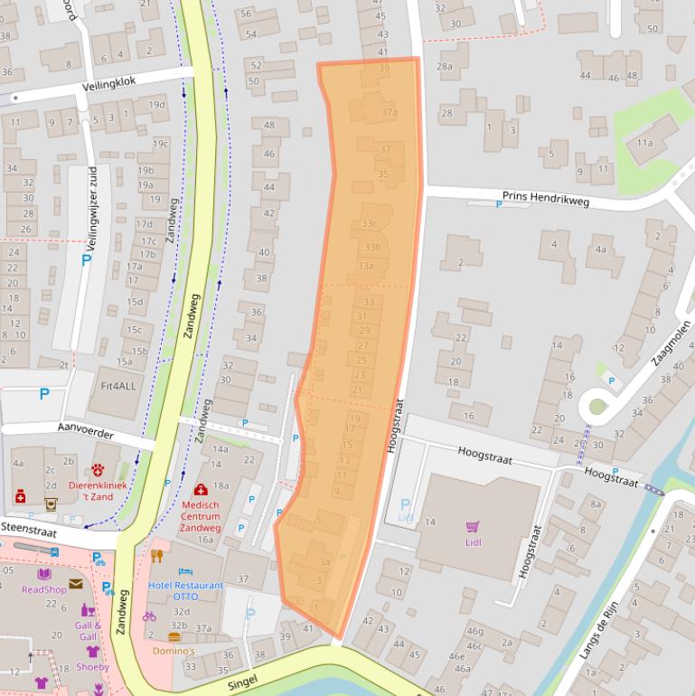 Kaart van postcodegebied 3962EM.