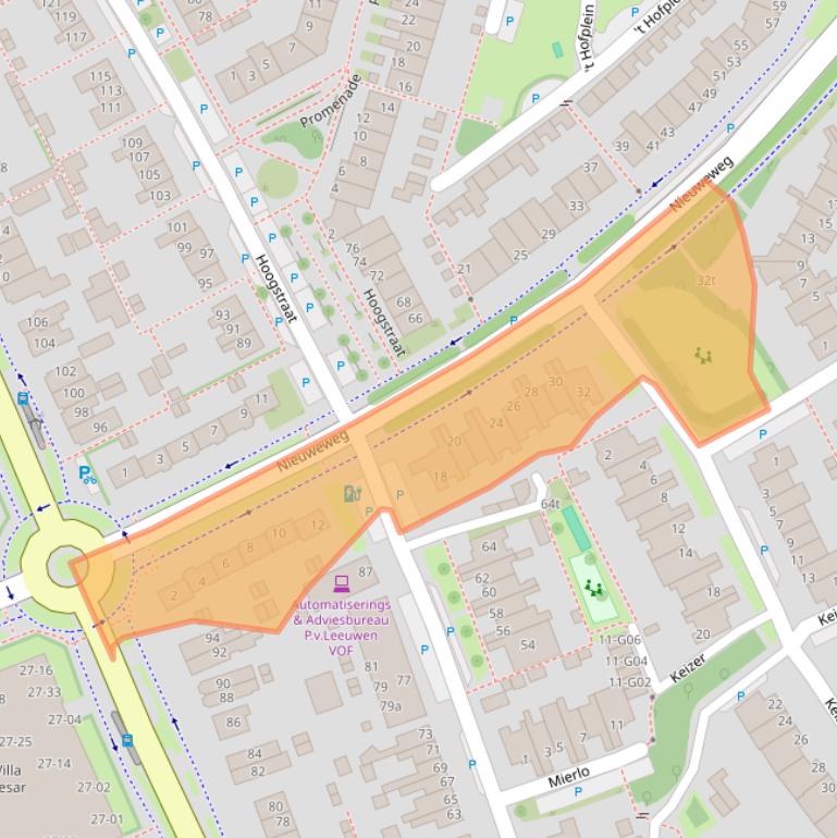 Kaart van postcodegebied 3962EV.