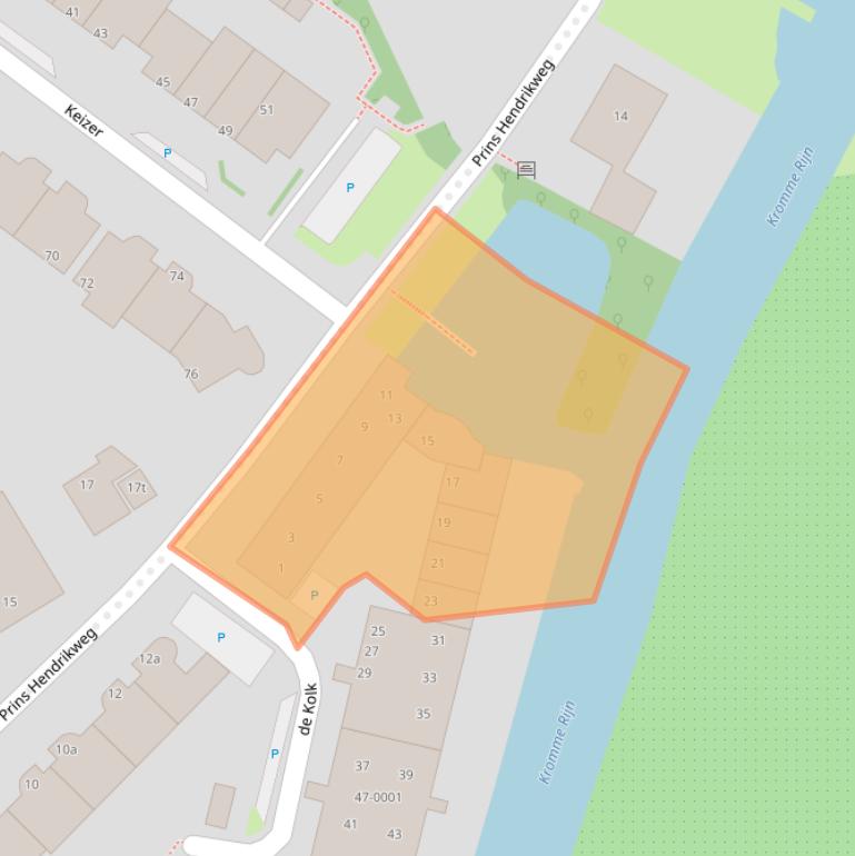 Kaart van postcodegebied 3962GC.