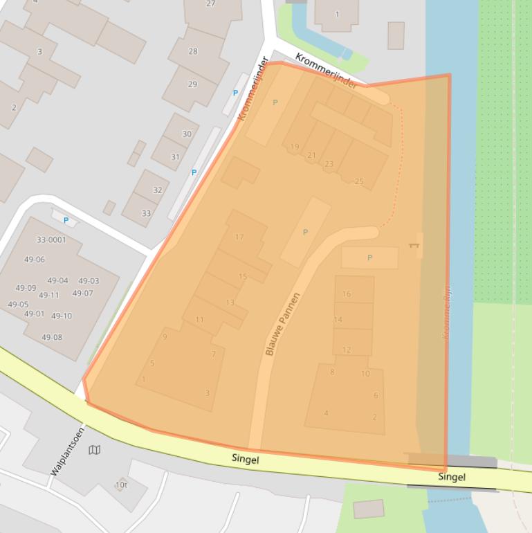 Kaart van postcodegebied 3962GE.