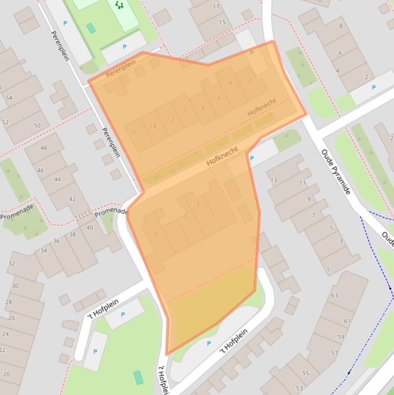 Kaart van postcodegebied 3962HG.