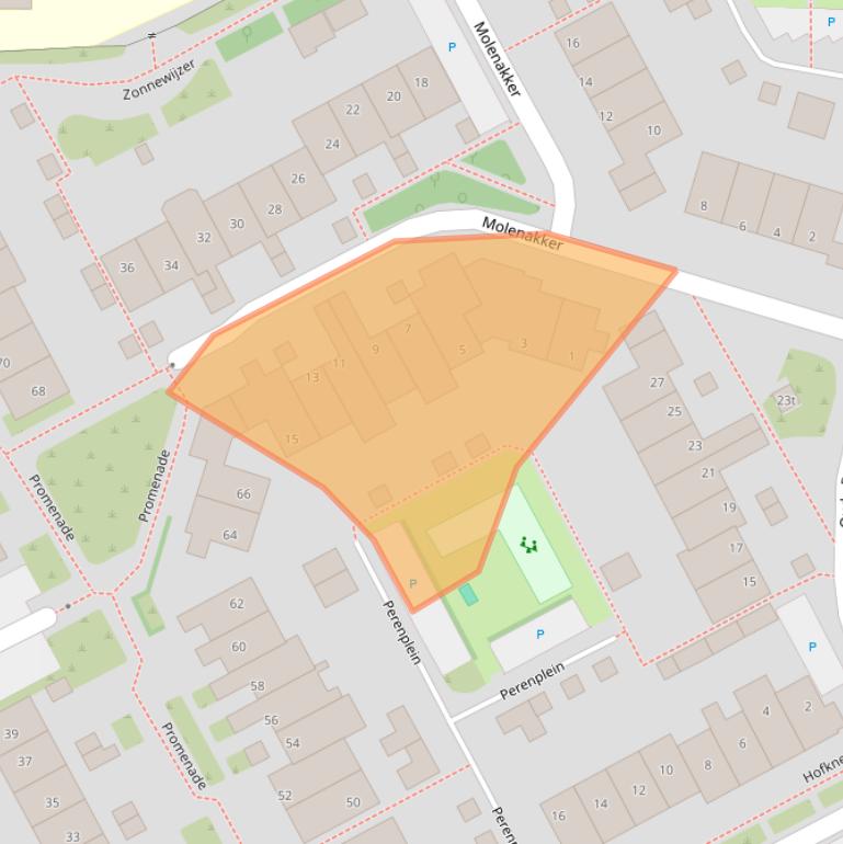 Kaart van postcodegebied 3962HH.